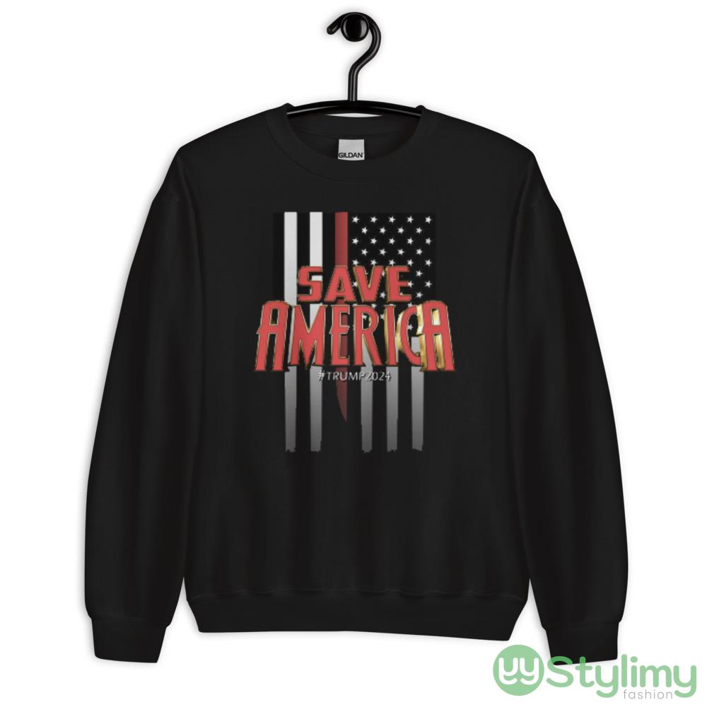 Save America again Trump 2024 Black T Shirt 7 Save America again Trump 2024 Black T Shirt - 18000 Unisex Heavy Blend Crewneck Sweatshirt