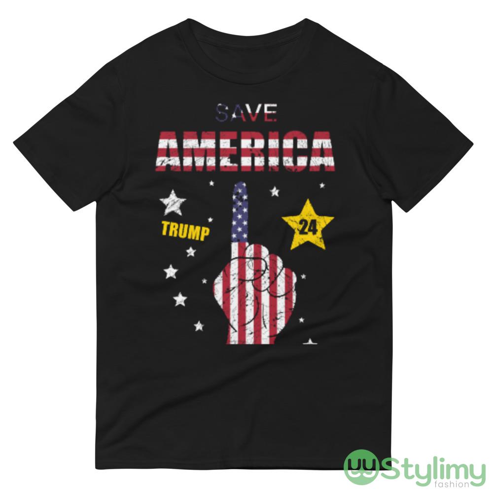 Save America Trump 2024 Design 7 Black T Shirt 8 Save America Trump 2024 Design 7 Black T Shirt - 980 Lightweight Fashion Short Sleeve T-Shirt