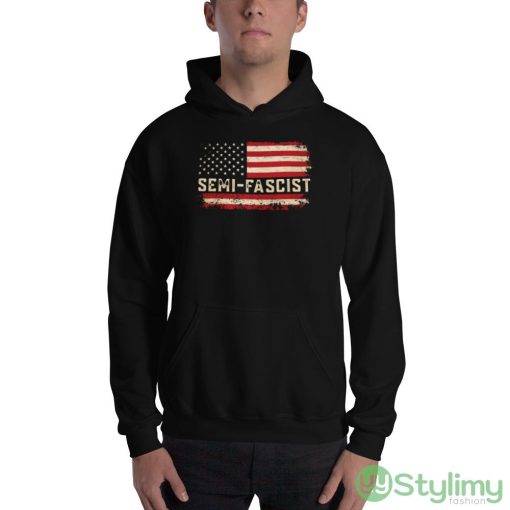 Semi-Fascist Biden Quotes Funny T Shirt - 18500 Unisex Heavy Blend Hooded Sweatshirt
