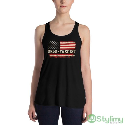 Semi-Fascist Biden Quotes Funny T Shirt - 8800 Women's Flowy Racerback Tank