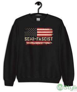 Semi-Fascist Biden Quotes Funny T Shirt - 18000 Unisex Heavy Blend Crewneck Sweatshirt