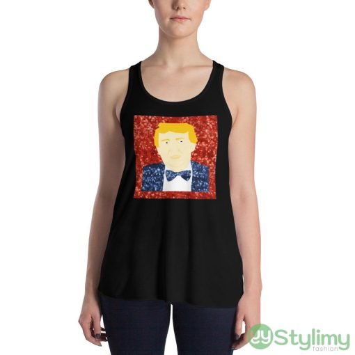 sequin print funny donald trump Black T Shirt - 8800 Women's Flowy Racerback Tank