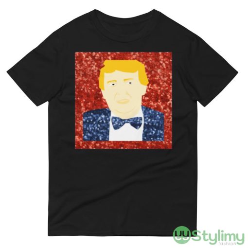 sequin print funny donald trump Black T Shirt - 980 Lightweight Fashion Short Sleeve T-Shirt