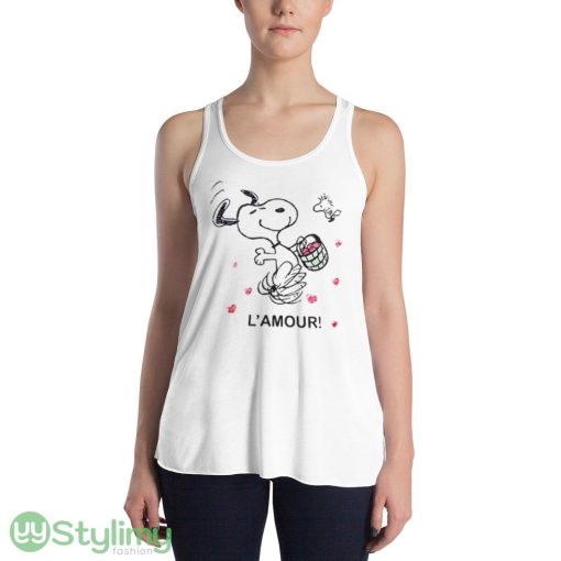 Snoopy L’Amour shirt - 8800 Women's Flowy Racerback Tank
