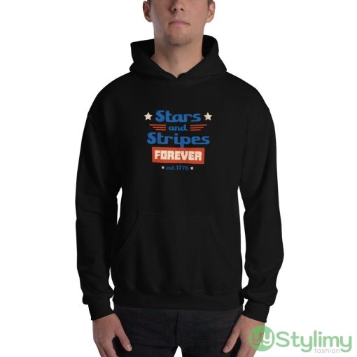 Star And Stripes Forever Funny T Shirt - 18500 Unisex Heavy Blend Hooded Sweatshirt