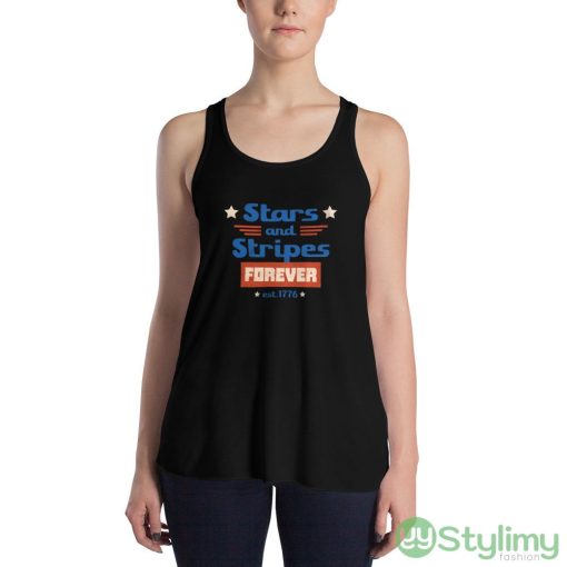 Star And Stripes Forever Funny T Shirt - 8800 Women's Flowy Racerback Tank