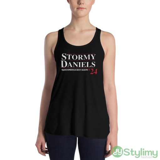 Stormy Daniels for President Funny T Shirt - 8800 Women's Flowy Racerback Tank