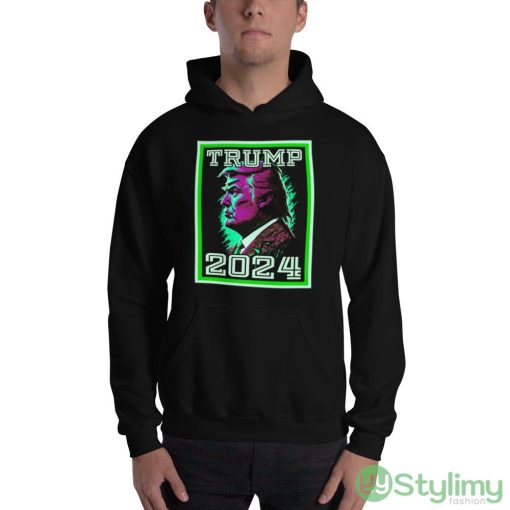 Take America Back Trump 2024 Rage Green and Purple Shirt - 18500 Unisex Heavy Blend Hooded Sweatshirt