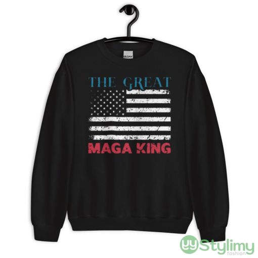The Great MAGA King Donald Trump 2024 Black T Shirt - 18000 Unisex Heavy Blend Crewneck Sweatshirt