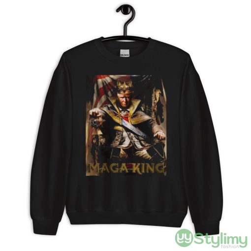The Great MAGA King Ultra MAGA Black T Shirt - 18000 Unisex Heavy Blend Crewneck Sweatshirt