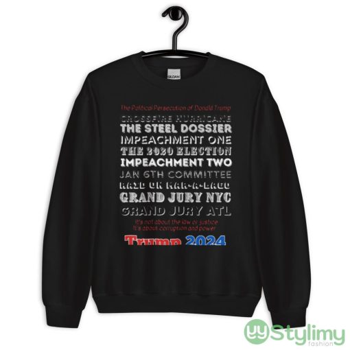 The Political Persecution of Donald Trump Black T Shirt - 18000 Unisex Heavy Blend Crewneck Sweatshirt