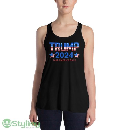 Trump 2024 Design 45 Funny T Shirt - 8800 Women's Flowy Racerback Tank