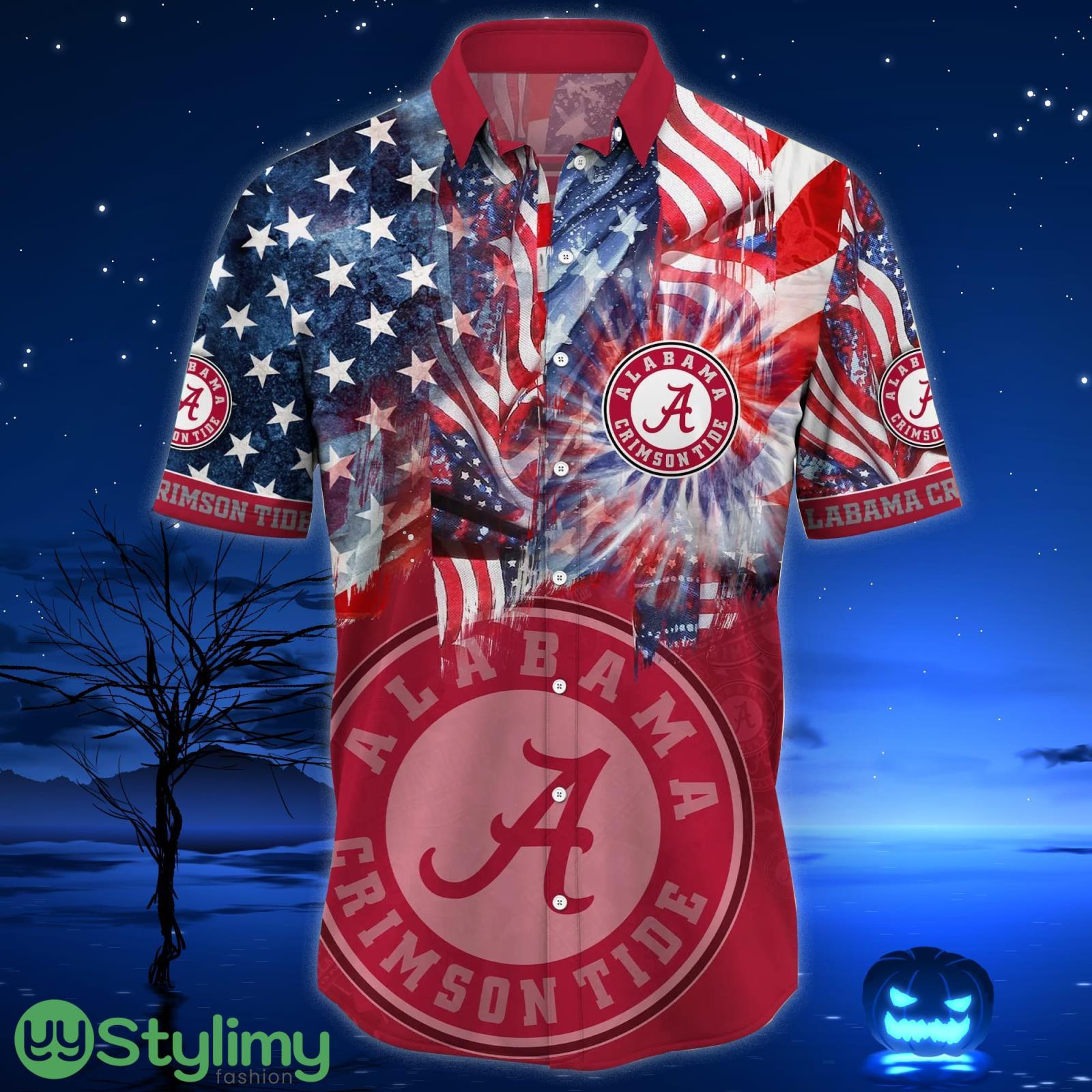 Alabama Crimson Tide NCAA1 US Flag Independence Day Hawaiian Shirt For Men And Women 2 Alabama Crimson Tide NCAA1 US Flag Independence Day Hawaiian Shirt For Men And Women Product Photo 2