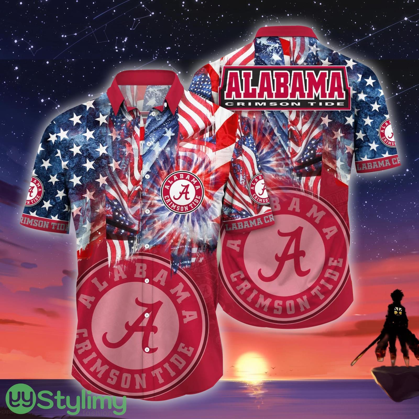 Alabama Crimson Tide NCAA1 US Flag Independence Day Hawaiian Shirt For Men And Women 4 Alabama Crimson Tide NCAA1 US Flag Independence Day Hawaiian Shirt For Men And Women Product Photo 1