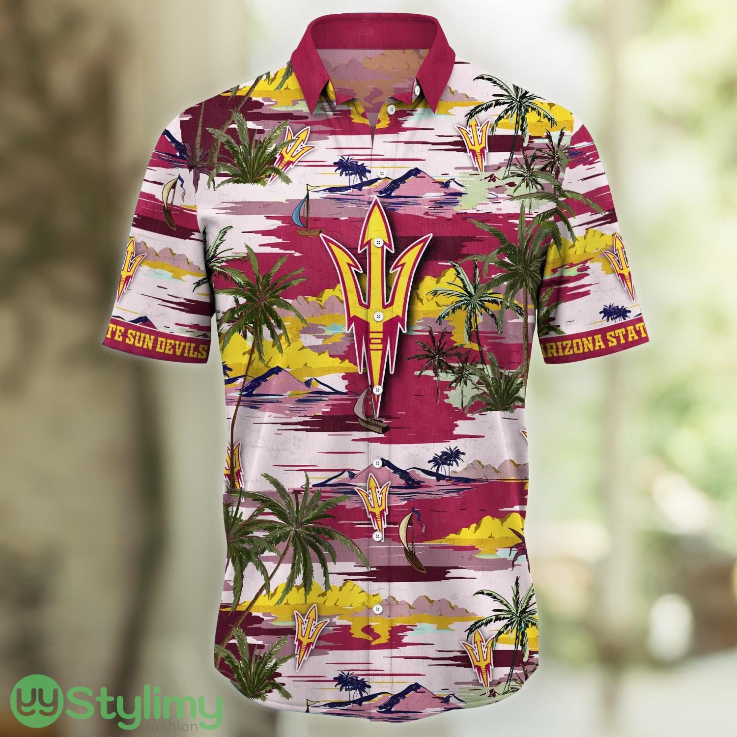Arizona State Sun Devils NCAA2 Flower Summer Vacation Hawaiian Shirt 2 Arizona State Sun Devils NCAA2 Flower Summer Vacation Hawaiian Shirt Product Photo 2