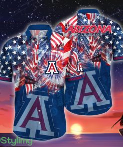 Arizona Wildcats NCAA3 US Flag Independence Day Hawaiian Shirt For Men And Women Product Photo 1