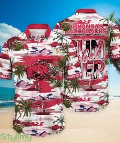 Arkansas Razorbacks NCAA2 Flower Summer Vacation Hawaiian Shirt Product Photo 1