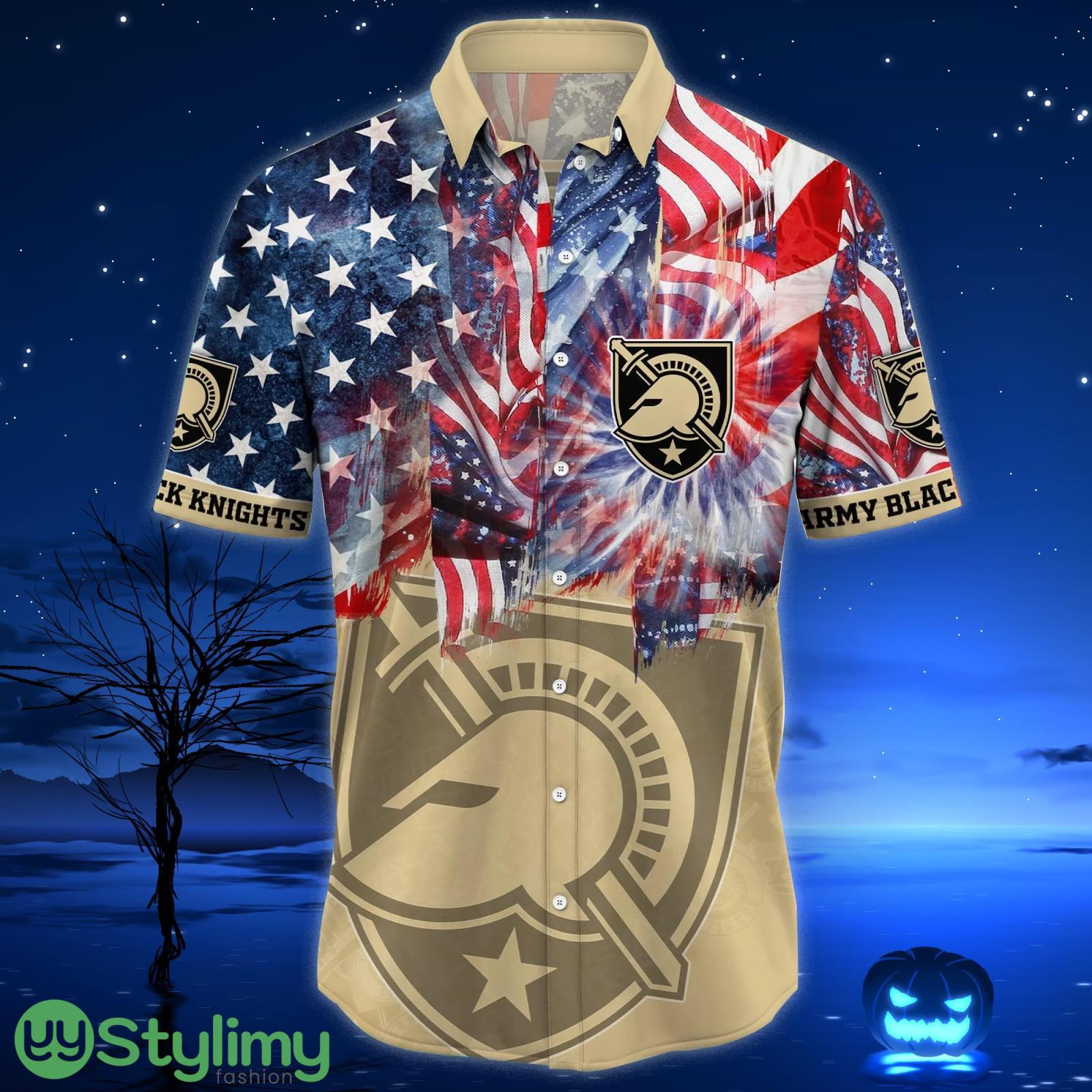 Army Black Knights NCAA3 US Flag Independence Day Hawaiian Shirt For Men And Women 2 Army Black Knights NCAA3 US Flag Independence Day Hawaiian Shirt For Men And Women Product Photo 2