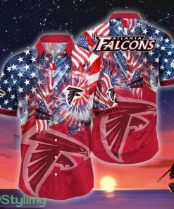 Atlanta Falcons NFL US Flag Independence Day Hawaiian Shirt For Men And Women Product Photo 1