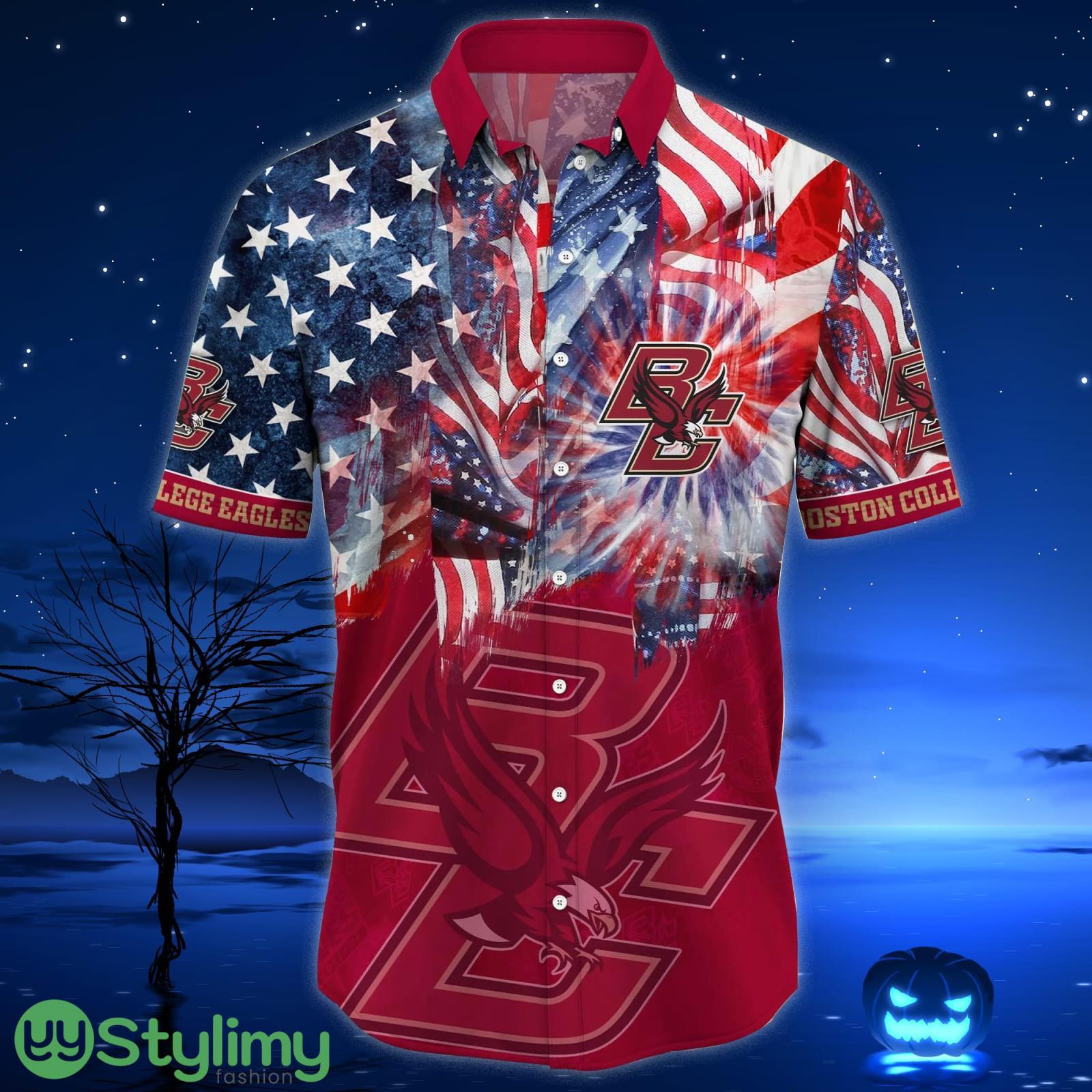 Boston College Eagles NCAA3 US Flag Independence Day Hawaiian Shirt For Men And Women 2 Boston College Eagles NCAA3 US Flag Independence Day Hawaiian Shirt For Men And Women Product Photo 2