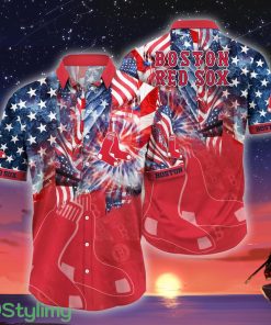 Boston Red Sox MLB US Flag Independence Day Hawaiian Shirt For Men And Women Product Photo 1
