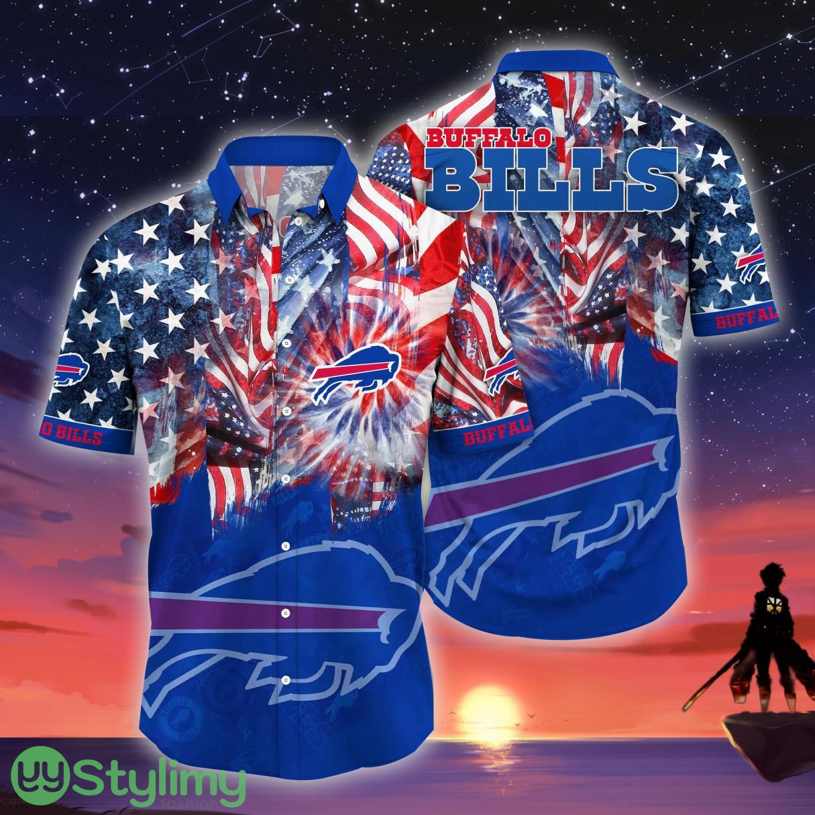 Buffalo Bills NFL US Flag Independence Day Hawaiian Shirt For Men And Women 4 Buffalo Bills NFL US Flag Independence Day Hawaiian Shirt For Men And Women Product Photo 1