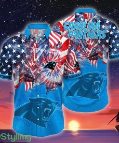 Carolina Panthers NFL US Flag Independence Day Hawaiian Shirt For Men And Women Product Photo 1