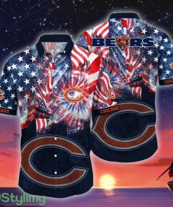 Chicago Bears NFL US Flag Independence Day Hawaiian Shirt For Men And Women Product Photo 1