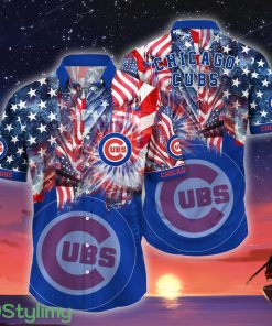 Chicago Cubs MLB US Flag Independence Day Hawaiian Shirt For Men And Women Product Photo 1