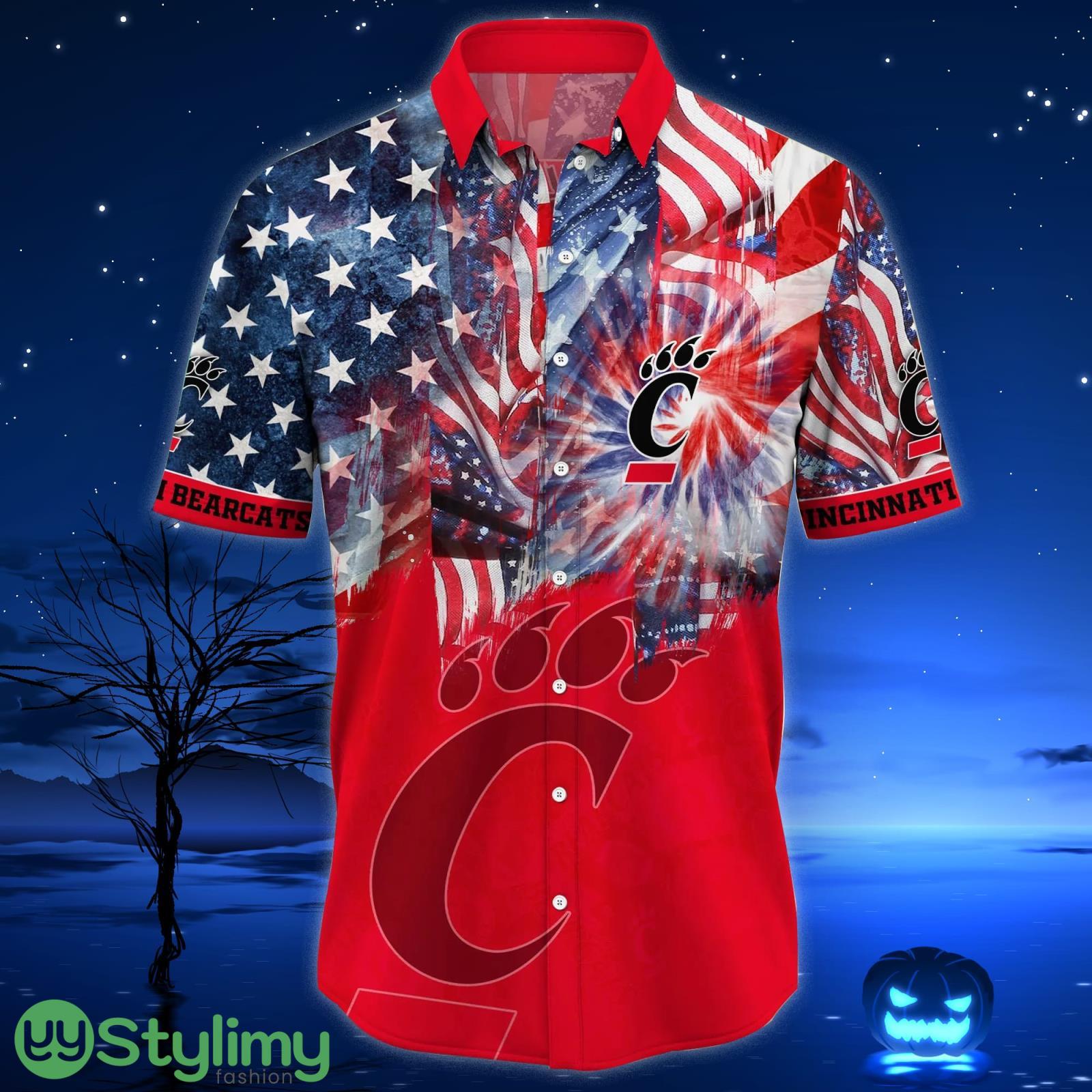 Cincinnati Bearcats NCAA3 US Flag Independence Day Hawaiian Shirt For Men And Women 2 Cincinnati Bearcats NCAA3 US Flag Independence Day Hawaiian Shirt For Men And Women Product Photo 2