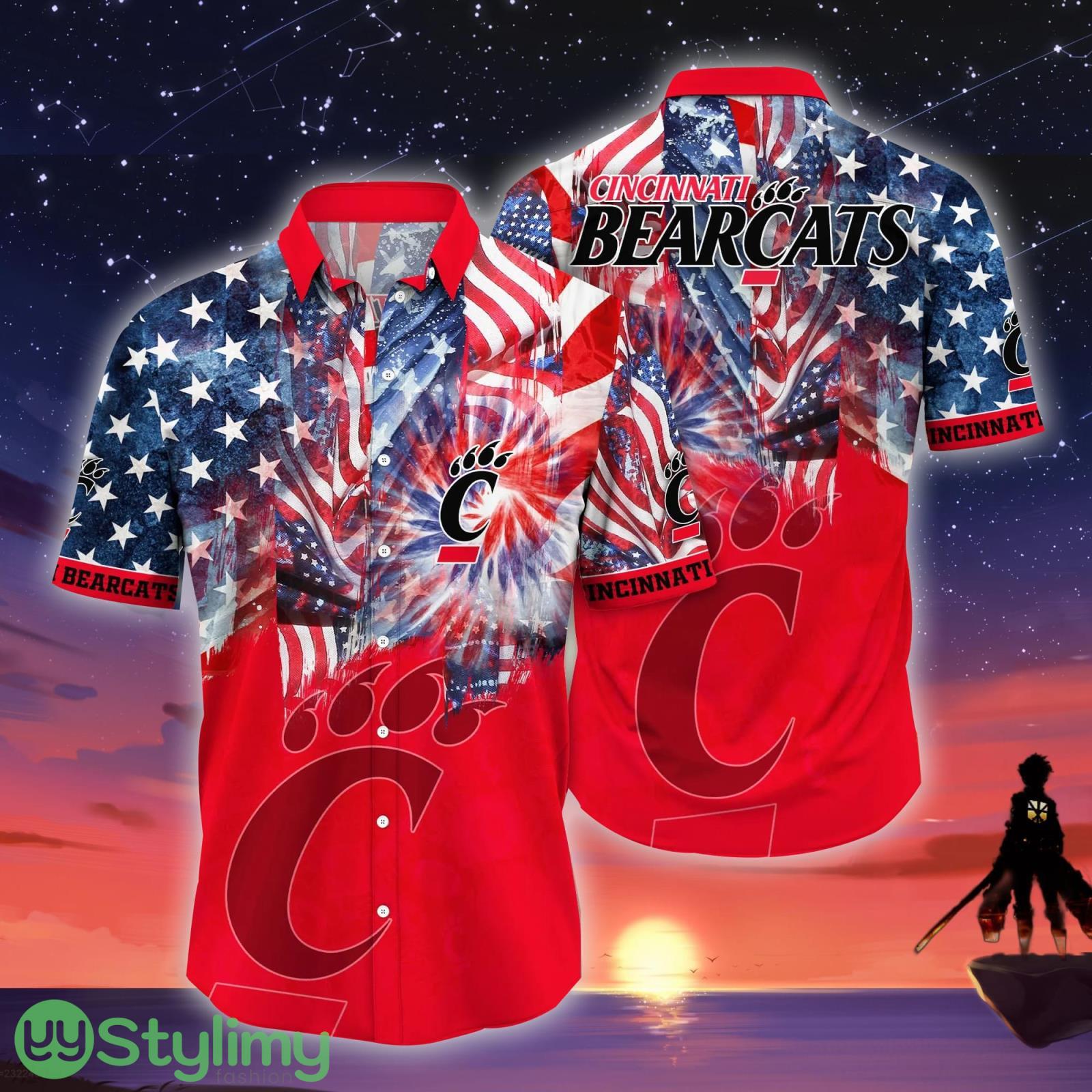 Cincinnati Bearcats NCAA3 US Flag Independence Day Hawaiian Shirt For Men And Women 4 Cincinnati Bearcats NCAA3 US Flag Independence Day Hawaiian Shirt For Men And Women Product Photo 1