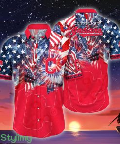 Cleveland Indians MLB US Flag Independence Day Hawaiian Shirt For Men And Women Product Photo 1