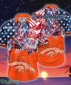 Denver Broncos NFL US Flag Independence Day Hawaiian Shirt For Men And Women Product Photo 1