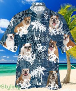 English Bulldog Hawaiian Shirt, Hawaiian Shirt Vintage Flowers Aloha Shirt For Dog Lovers, Hawaiian Shirts For Men, Women Product Photo 1