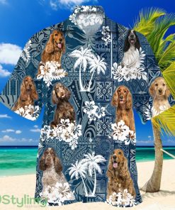 English Cocker Spaniel Hawaiian Shirt, Hawaiian Shirt Vintage Flowers Aloha Shirt For Dog Lovers Product Photo 1