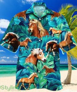 Enticing Gift For Haflinger Horse Lovers Summer Beach Palm Tree Pattern Hawaiian Shirt Product Photo 1