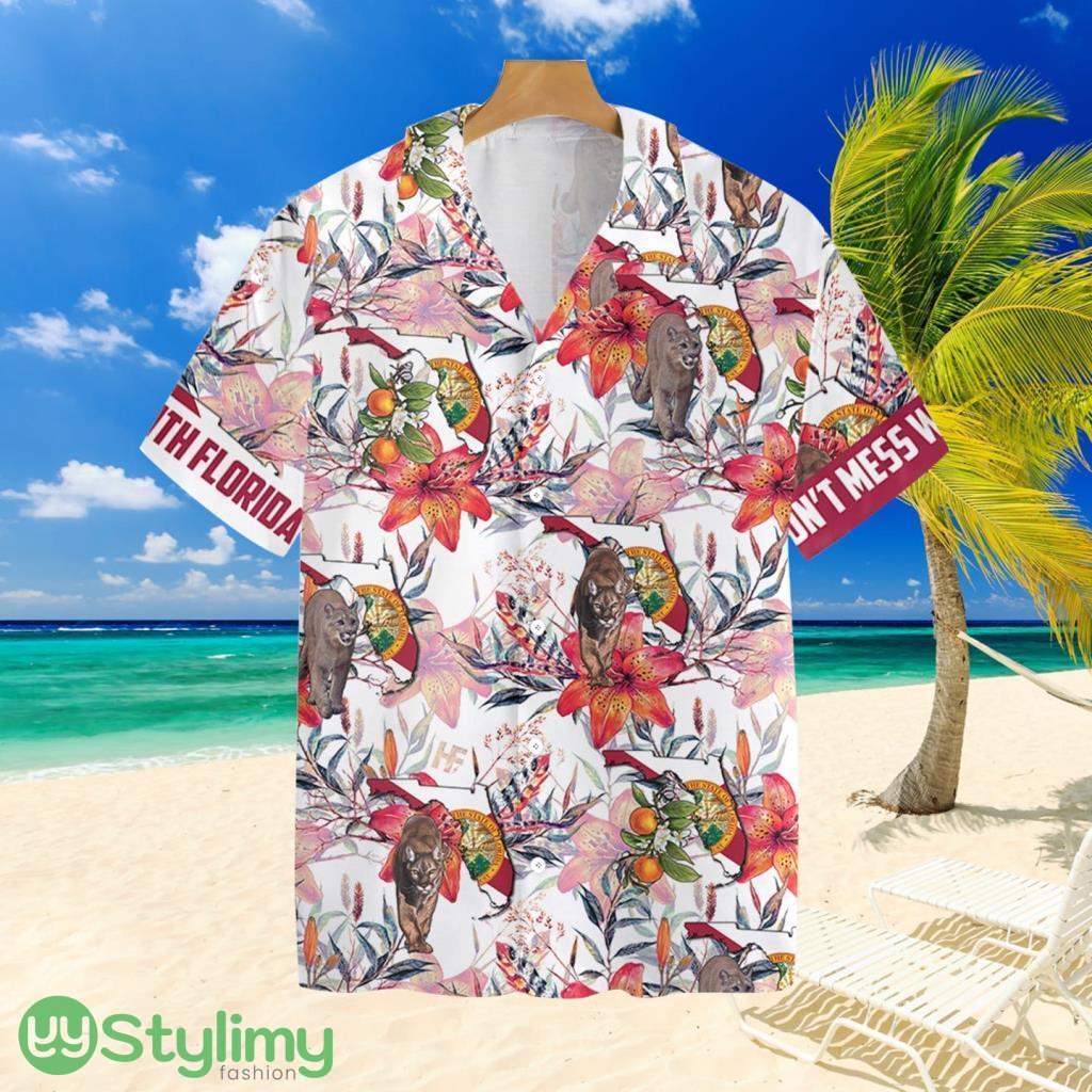 Florida Panther And Orange Blossom Tropial Hawaiian Shirt For Men And Women 2 Florida Panther And Orange Blossom Tropial Hawaiian Shirt For Men And Women Product Photo 1