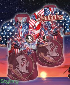 Florida State Seminoles NCAA2 US Flag Independence Day Hawaiian Shirt For Men And Women Product Photo 1