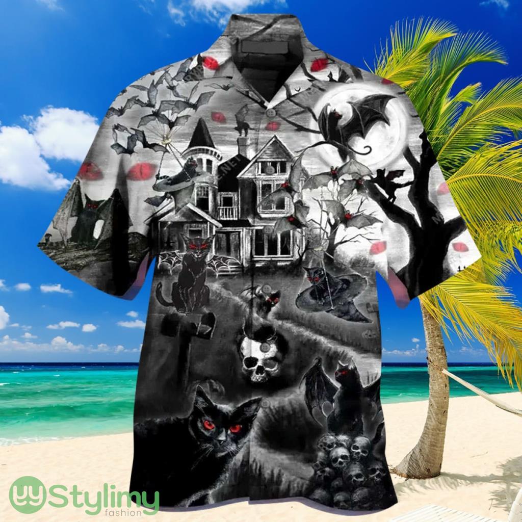 Flying Cats Halloween, Cat Hawaiian Shirt - Perfect Gifts For Your Loved Ones 2 Flying Cats Halloween, Cat Hawaiian Shirt - Perfect Gifts For Your Loved Ones Product Photo 1