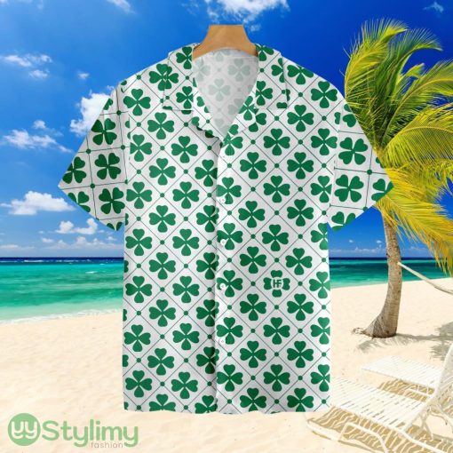 Four Leaf St Patricks Day Tropial Hawaiian Shirt For Men And Women