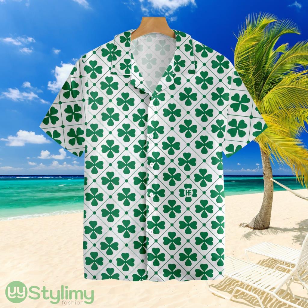 Four Leaf St Patricks Day Tropial Hawaiian Shirt For Men And Women 1 Four Leaf St Patricks Day Tropial Hawaiian Shirt For Men And Women Product Photo 1