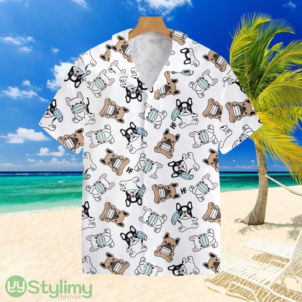 French Bulldog Face Mask Seamless Tropical Hawaiian Shirt 2 French Bulldog Face Mask Seamless Tropical Hawaiian Shirt Product Photo 1