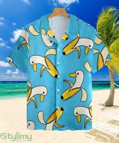 Funny Cute Banana DuckTropical Hawaiian Shirt Product Photo 1