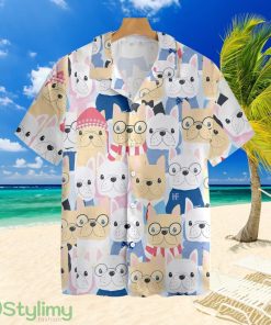 Funny French BulldogTropical Hawaiian Shirt Product Photo 1