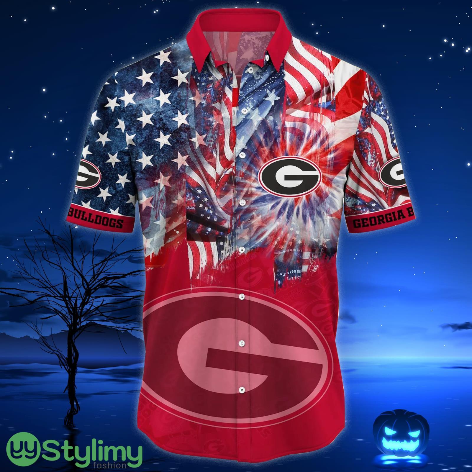 Georgia Bulldogs NCAA1 US Flag Independence Day Hawaiian Shirt For Men And Women 2 Georgia Bulldogs NCAA1 US Flag Independence Day Hawaiian Shirt For Men And Women Product Photo 2