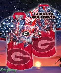 Georgia Bulldogs NCAA1 US Flag Independence Day Hawaiian Shirt For Men And Women Product Photo 1