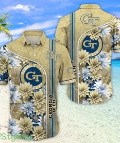 Georgia Tech Yellow Jackets Hawaiian Shirt Trending Summer. Gift For Fan H51333 Product Photo 1