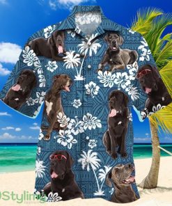 Gift For Great Dane Dog Lovers Blue Tribal Pattern Hawaiian Shirt Product Photo 1