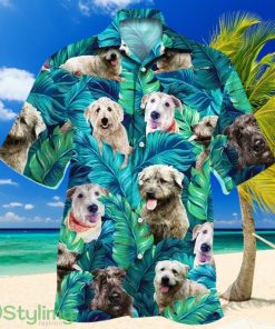 Glen Of Imaal Terrier Dog Lovers Blue And Green Leave Hawaiian Shirt Product Photo 1
