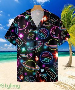Glowing Space With Rainbow StarTropical Hawaiian Shirt Product Photo 1